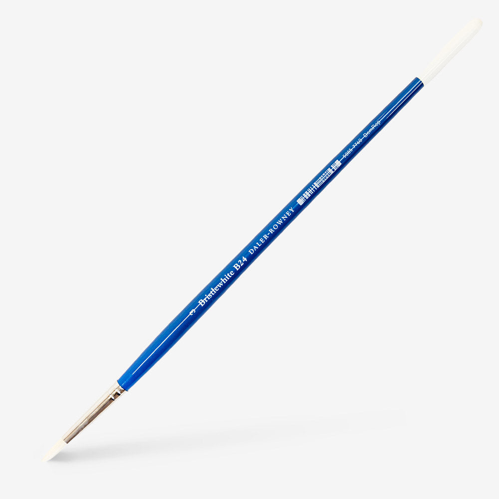 Daler-Rowney : Bristlewhite : Hog Bristle Brush : Long Handle : Series B24 : Round