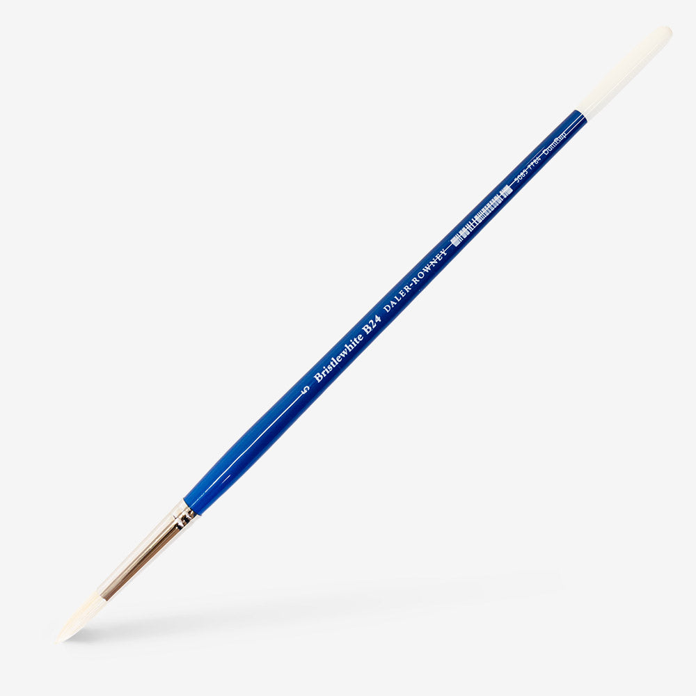 Daler-Rowney : Bristlewhite : Hog Bristle Brush : Long Handle : Series B24 : Round