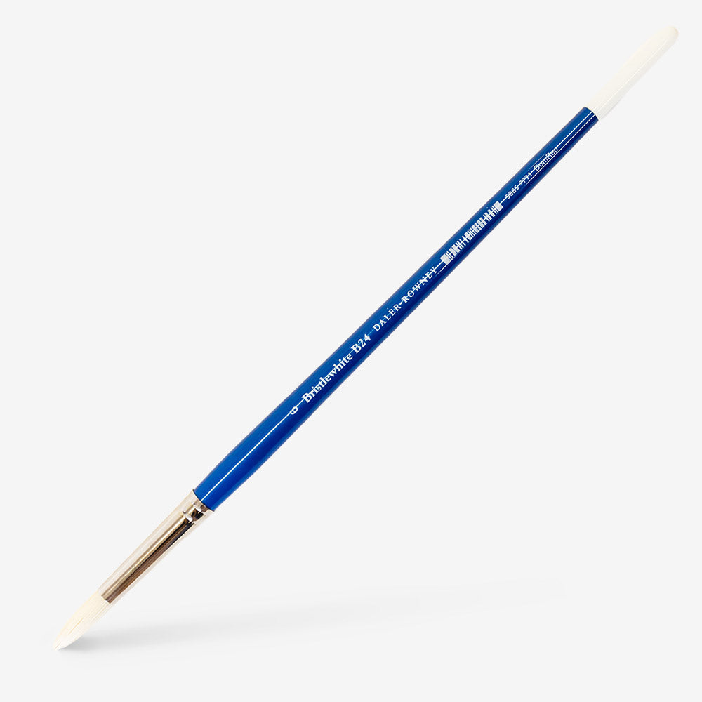 Daler-Rowney : Bristlewhite : Hog Bristle Brush : Long Handle : Series B24 : Round