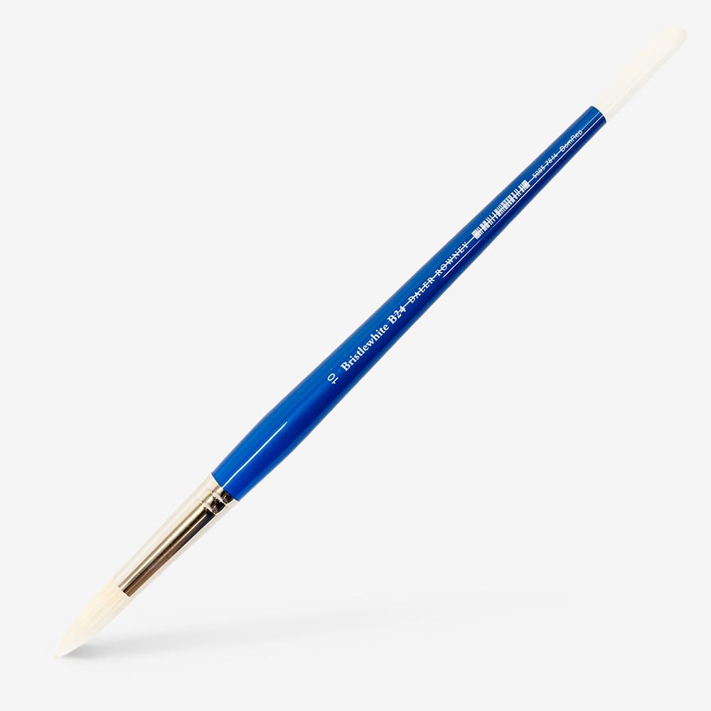 Daler-Rowney : Bristlewhite : Hog Bristle Brush : Long Handle : Series B24 : Round