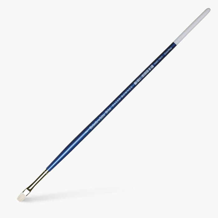 Daler-Rowney : Bristlewhite : Hog Bristle Brush : Long Handle : Series B36 : Short Flat