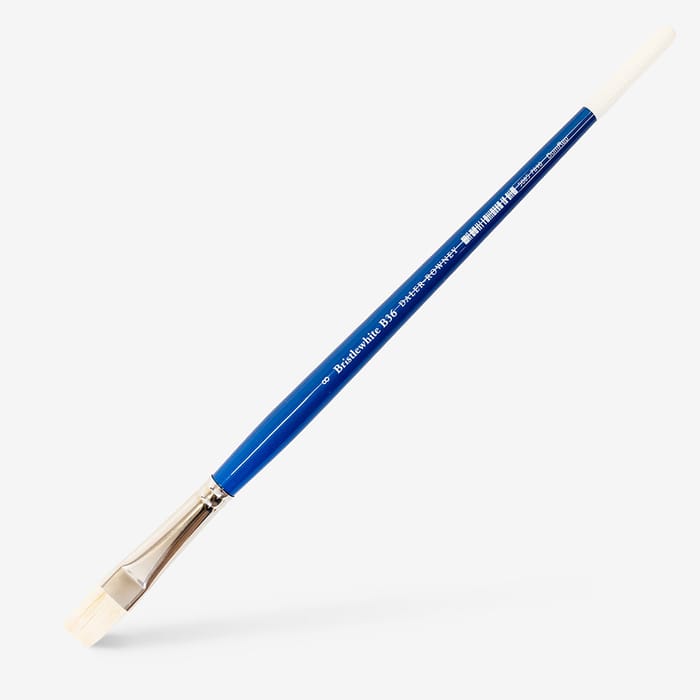 Daler-Rowney : Bristlewhite : Hog Bristle Brush : Long Handle : Series B36 : Short Flat