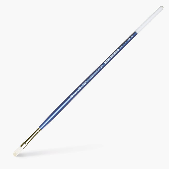 Daler-Rowney : Bristlewhite : Hog Bristle Brush : Long Handle : Series B48 : Long Flat