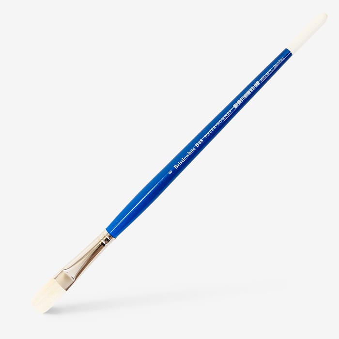 Daler-Rowney : Bristlewhite : Hog Bristle Brush : Long Handle : Series B48 : Long Flat