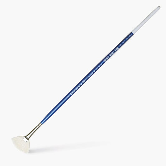 Daler-Rowney : Bristlewhite : Hog Bristle Brush : Long Handle : Series B84 : Fan