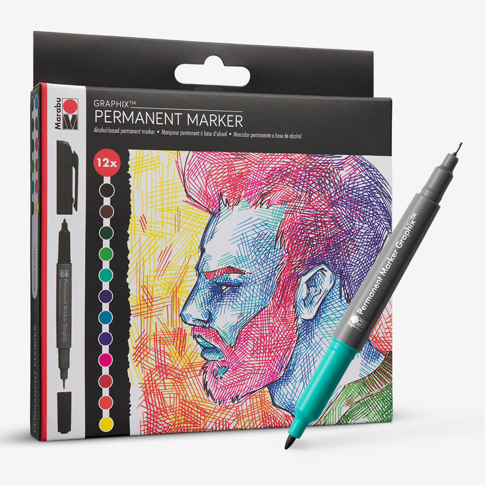 Marabu : Graphix : Permanent Markers : Significant : Set of 12