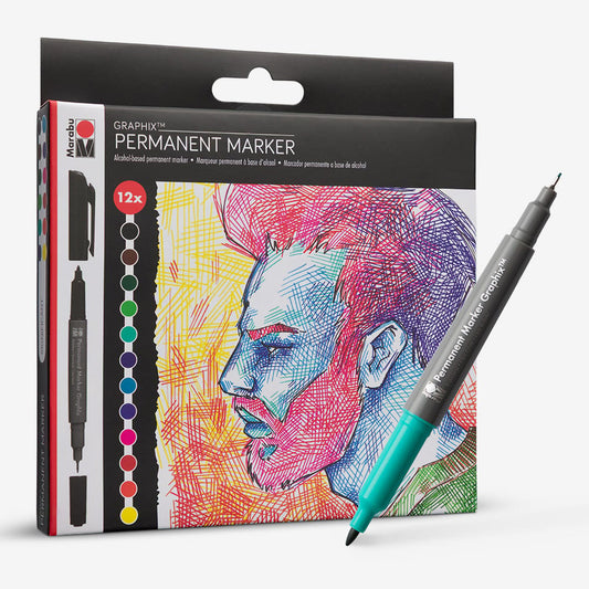 Marabu : Graphix : Permanent Markers : Significant : Set of 12