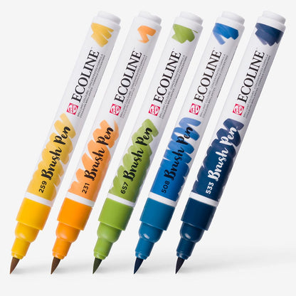 Royal Talens : Ecoline : Van Gogh Museum : Watercolour Brush Pen : Set of 5