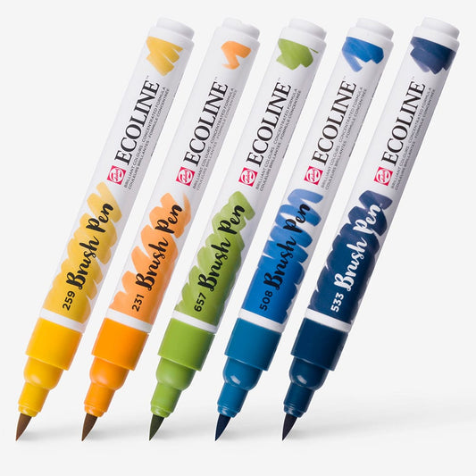 Royal Talens : Ecoline : Van Gogh Museum : Watercolour Brush Pen : Set of 5
