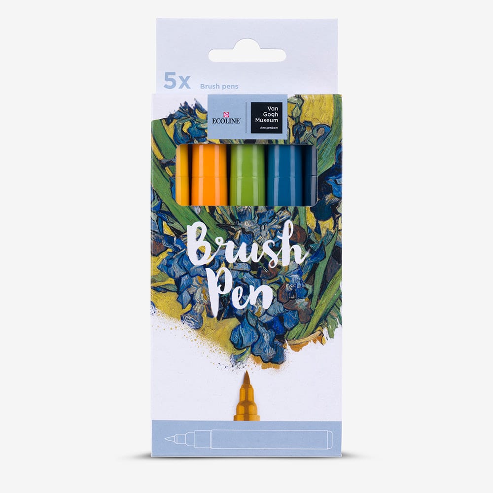 Royal Talens : Ecoline : Van Gogh Museum : Watercolour Brush Pen : Set of 5