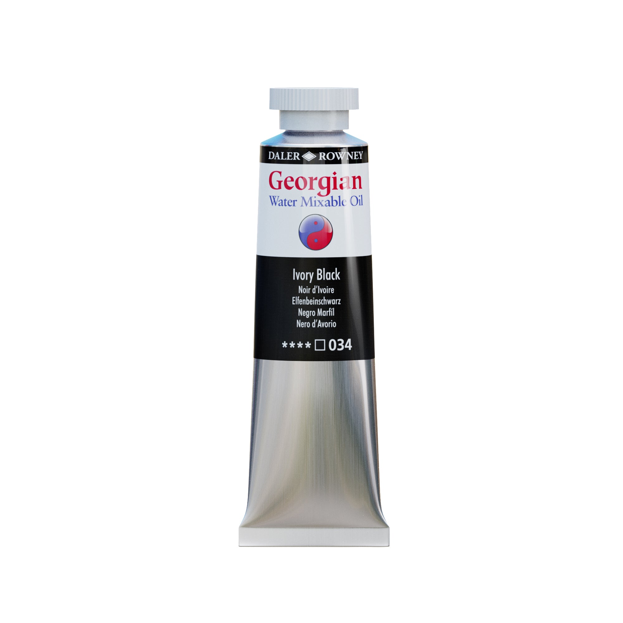 Daler-Rowney Georgian Water Mixable Oil Colours - 37ml - Ivory Black