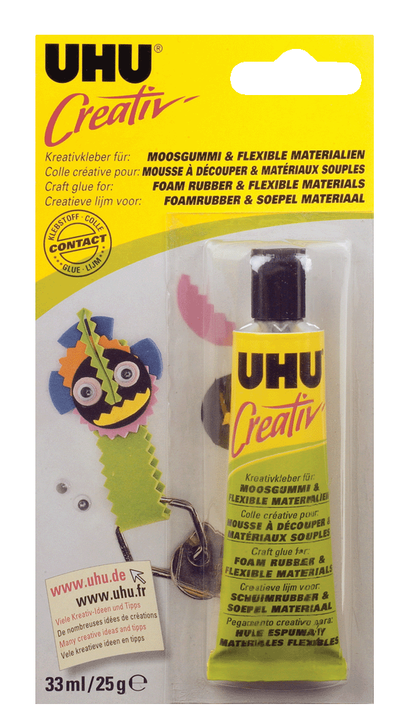 UHU Creativ&#39; Foam Rubber &amp; Flexible Materials Glue/Adhesive - 33ml/25g