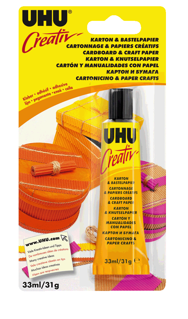 UHU Creativ Cardboard Craft Paper Glue Adhesive 33ml 31g