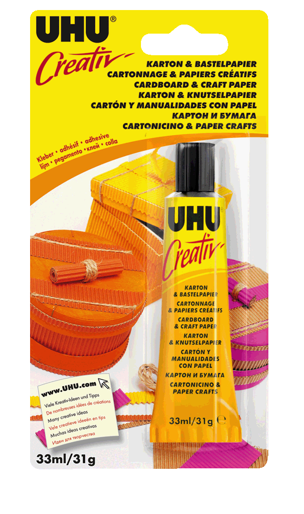 UHU Creativ&#39; Cardboard &amp; Craft Paper Glue/Adhesive - 33ml/31g