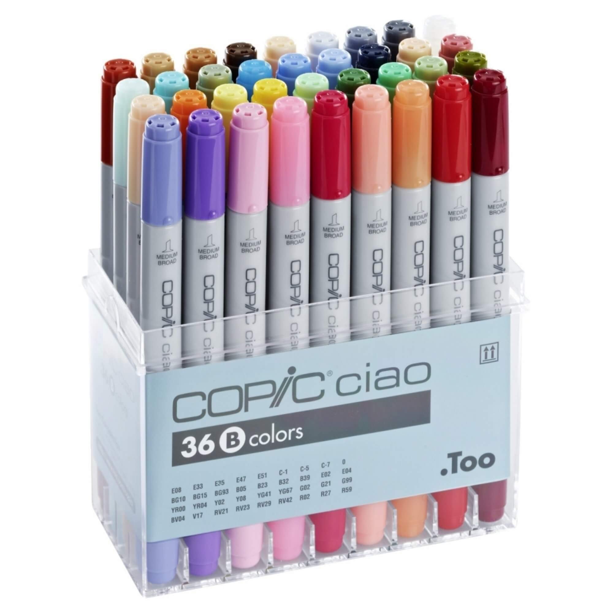 COPIC Ciao Marker Set of 36 Colours Set B- FREE Isomars A1 Art Storage Bag