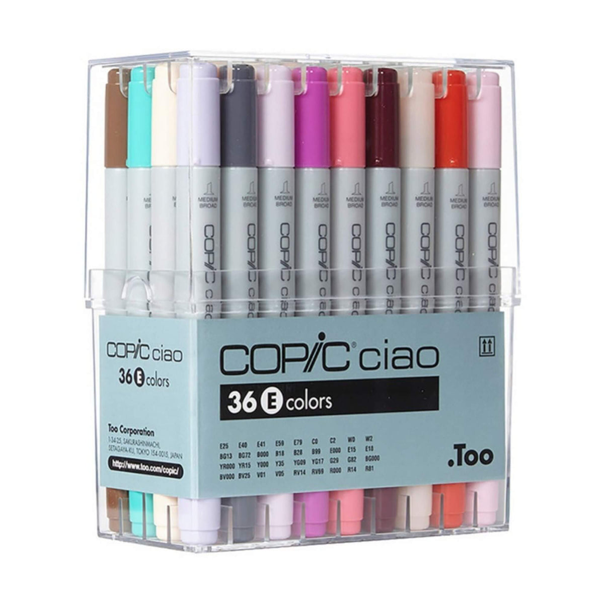 COPIC Ciao Marker Set of 36 Colours Set E