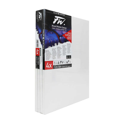 Daler-Rowney FW Mixed Media Rigid Canvas (Multi-Packs) - 12x16in