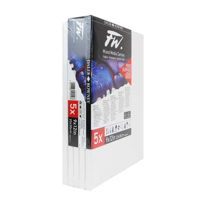 Daler-Rowney FW Mixed Media Rigid Canvas (Multi-Packs) - 9x12in