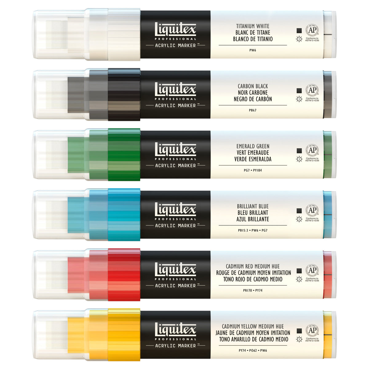 Liquitex Paint Marker Set 6 x 15mm Classic Colours