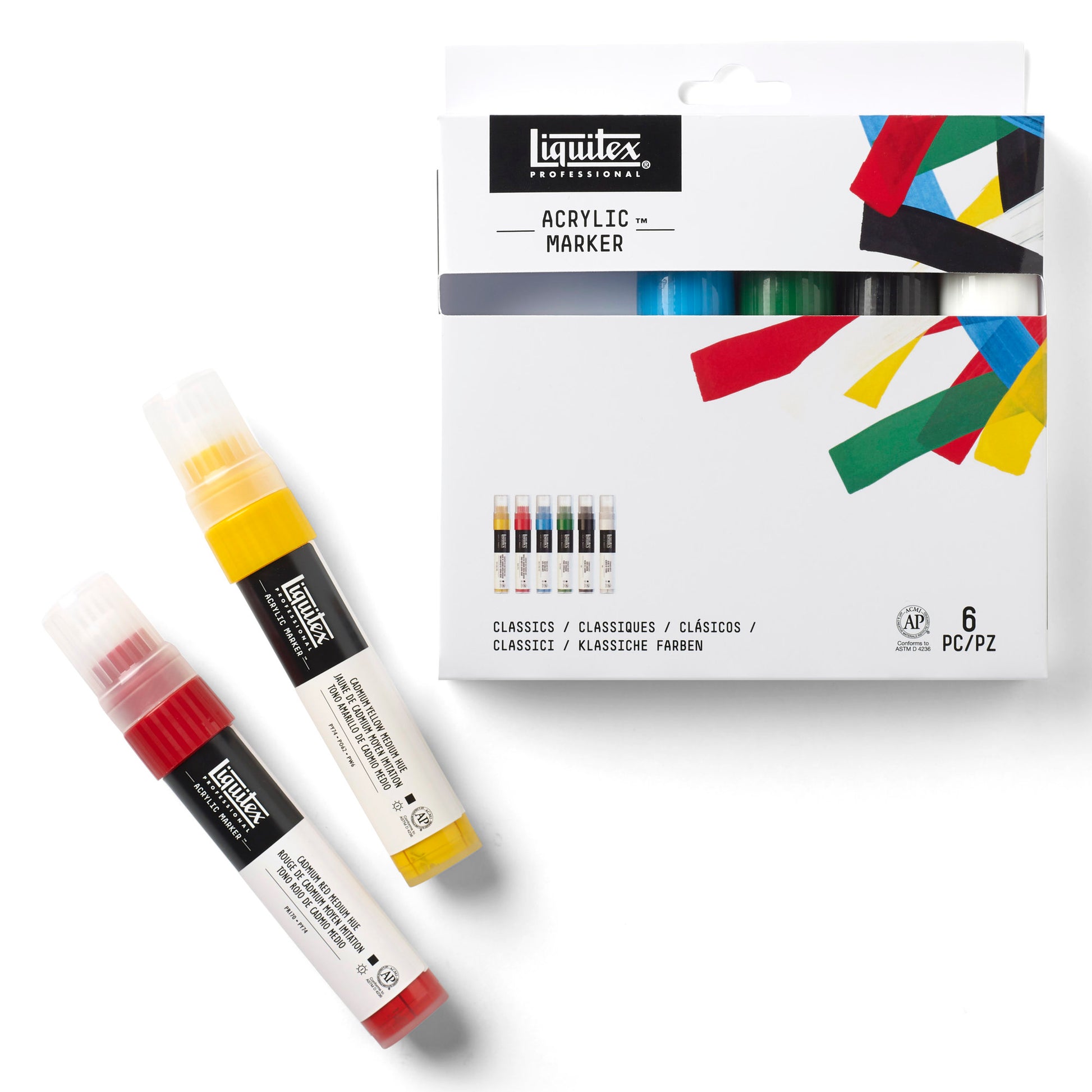 Liquitex Paint Marker Set 6 x 15mm Classic Colours