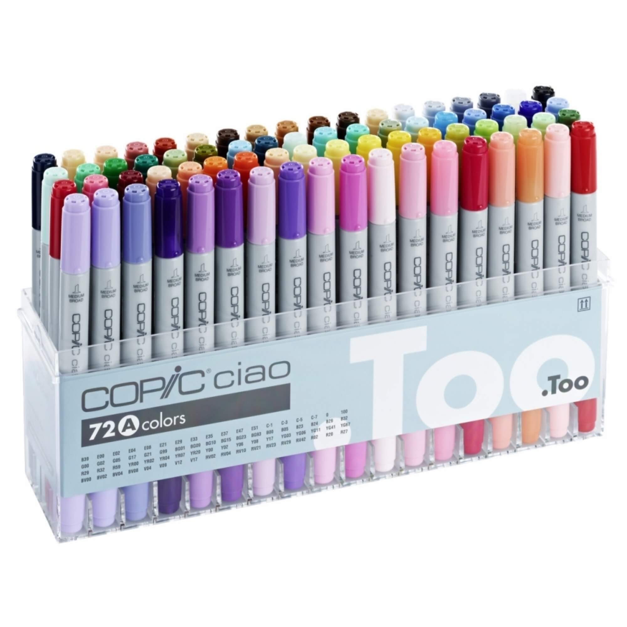 COPIC Ciao Marker Set of 72 Colours Set A