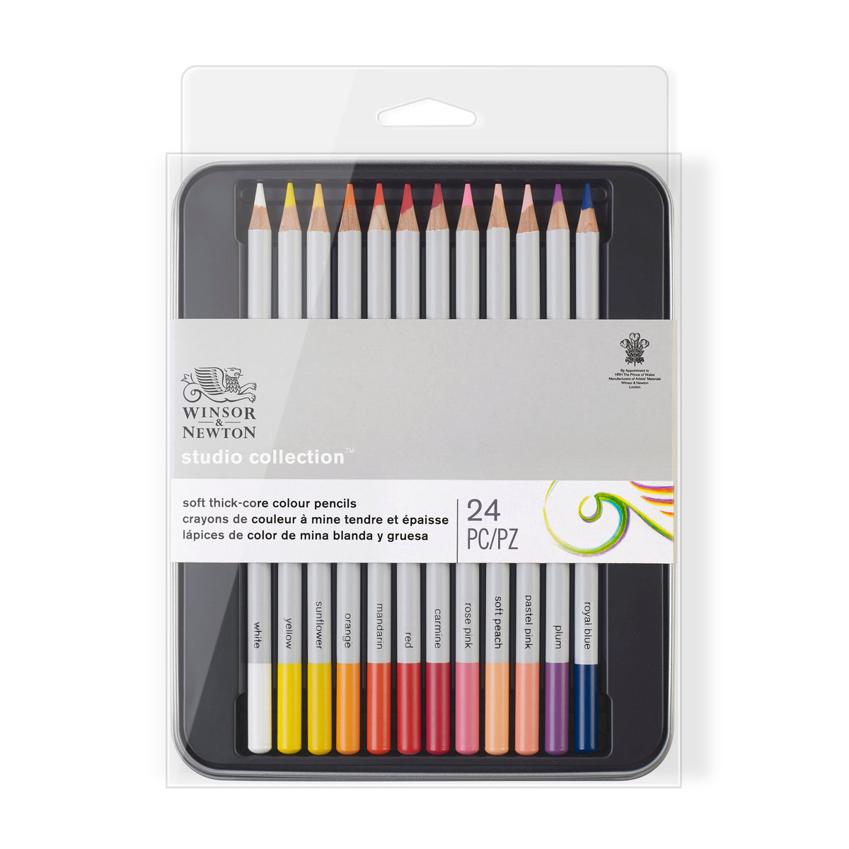 Winsor &amp; Newton Studio Collection Soft thick-core colour pencils - Set of 24
