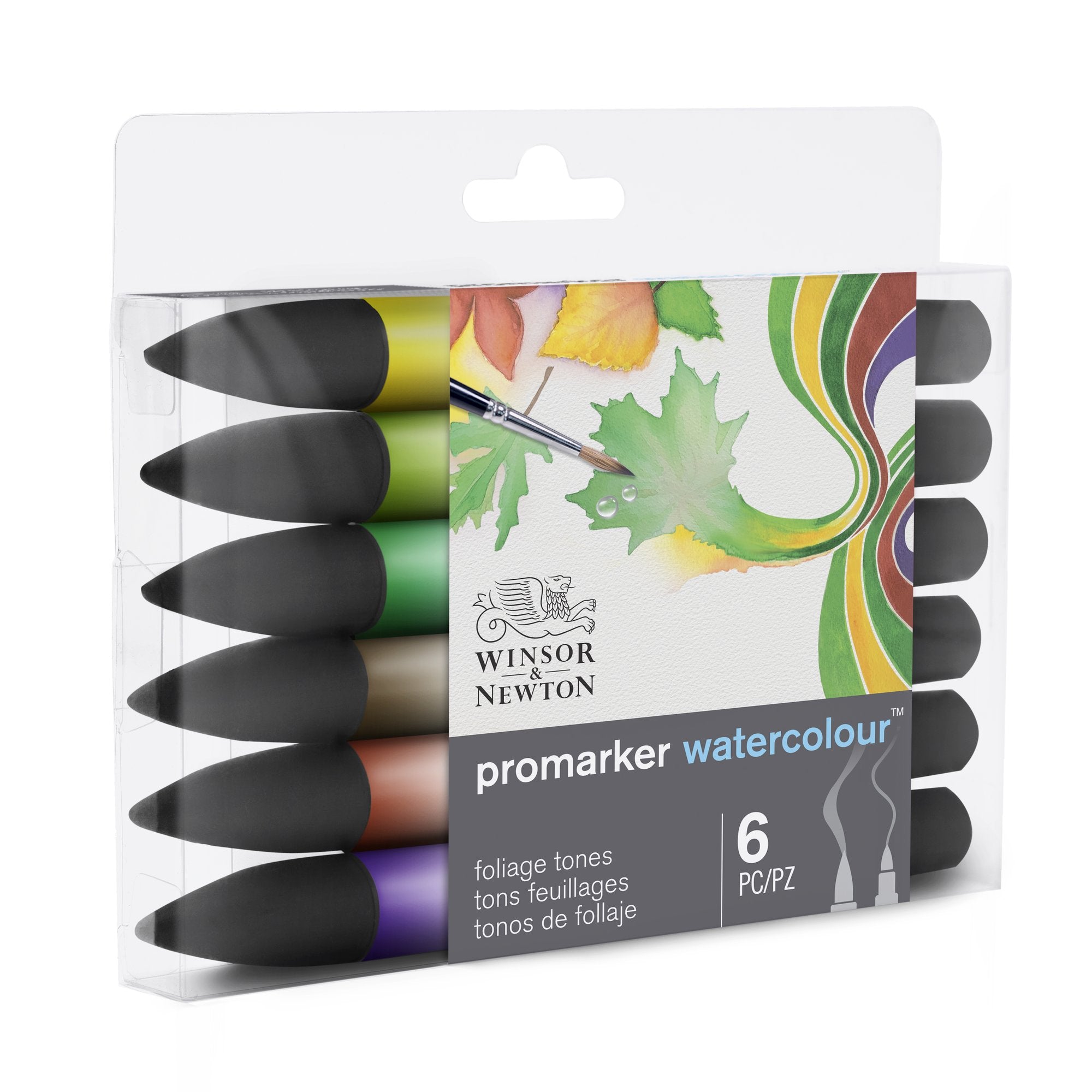 Winsor & Newton Promarker Watercolour Set of 6 - Foliage Tones