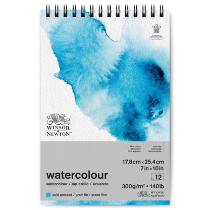 Winsor & Newton Watercolour Spiral Bound Pads -  140lb/300gsm