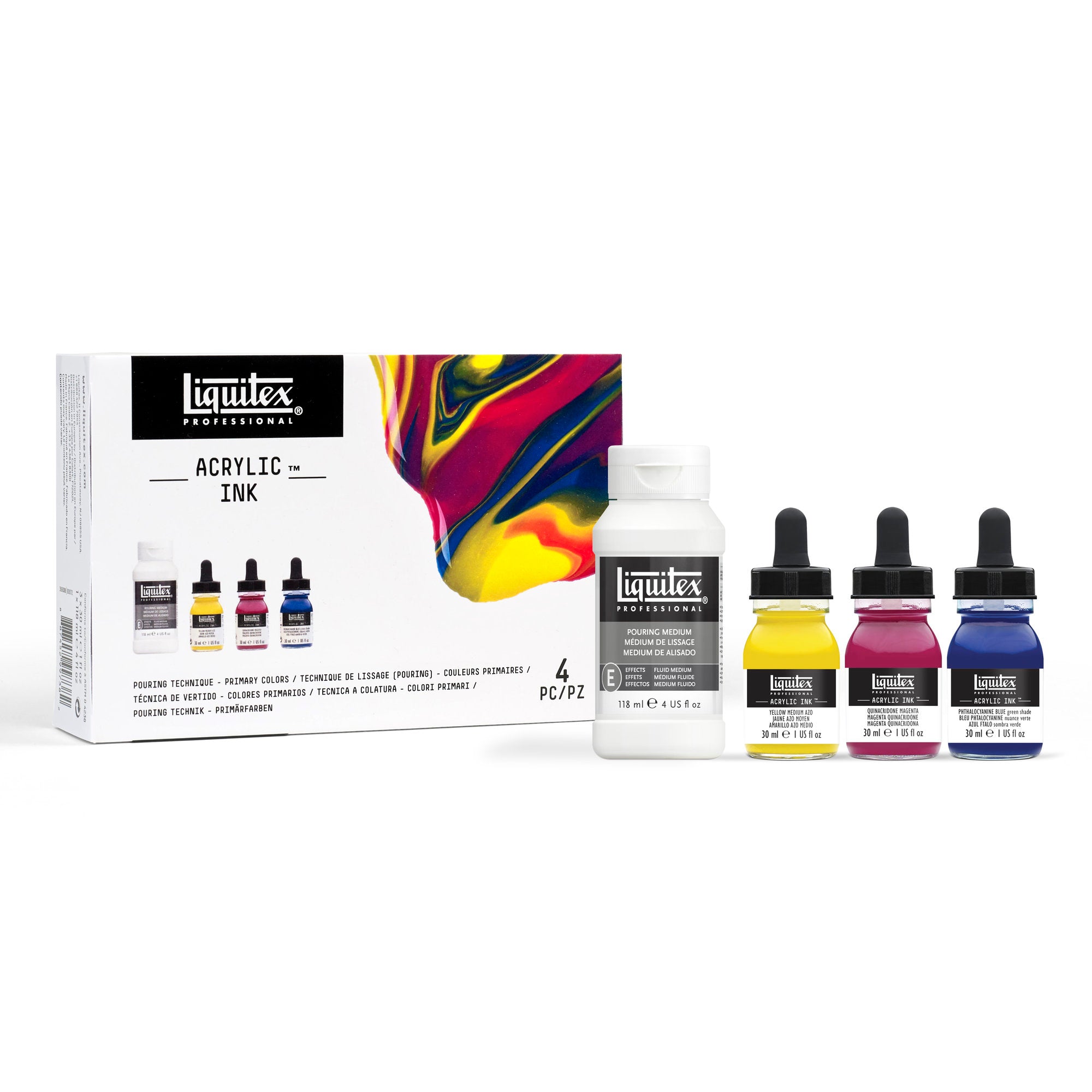 Liquitex Acrylic Ink Set - Pouring Technique - Primary Colours
