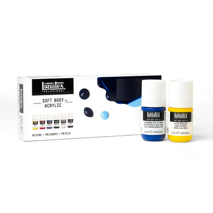 Liquitex Professional Soft Body Acrylic Paint - Mixing Set of 6 x 22ml