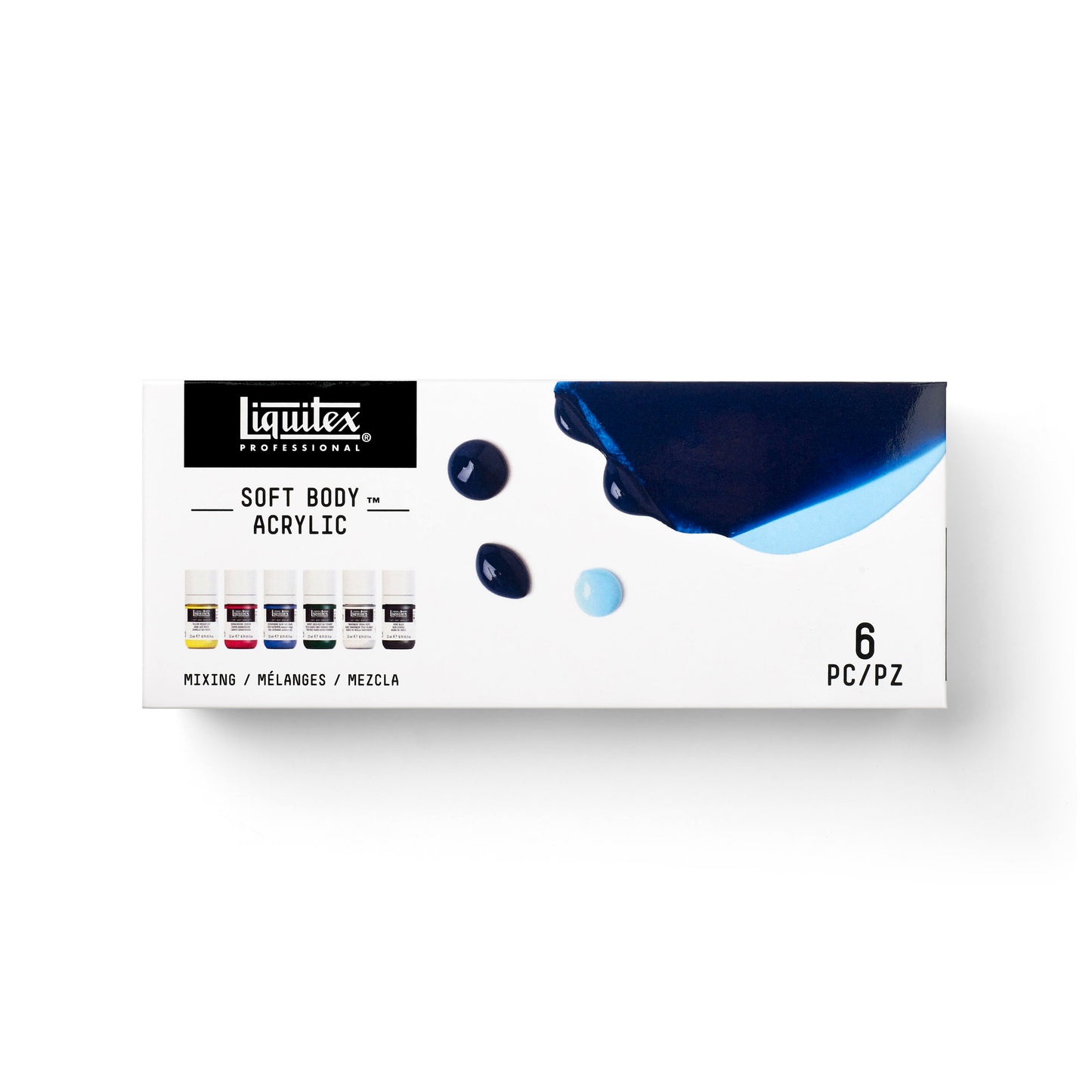 Liquitex Professional Soft Body Acrylic Paint - Mixing Set of 6 x 22ml