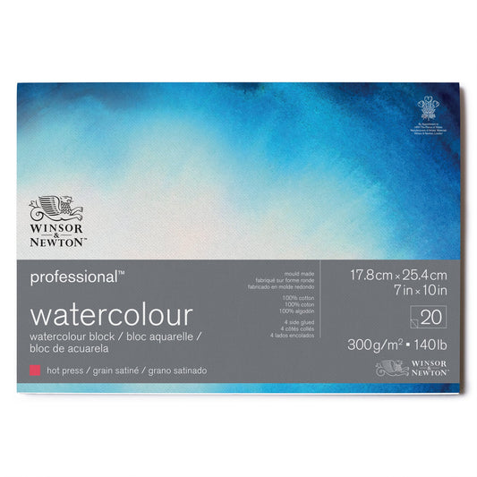 Winsor & Newton Professional Watercolour Blocks - 17.8cm x 25.4cm