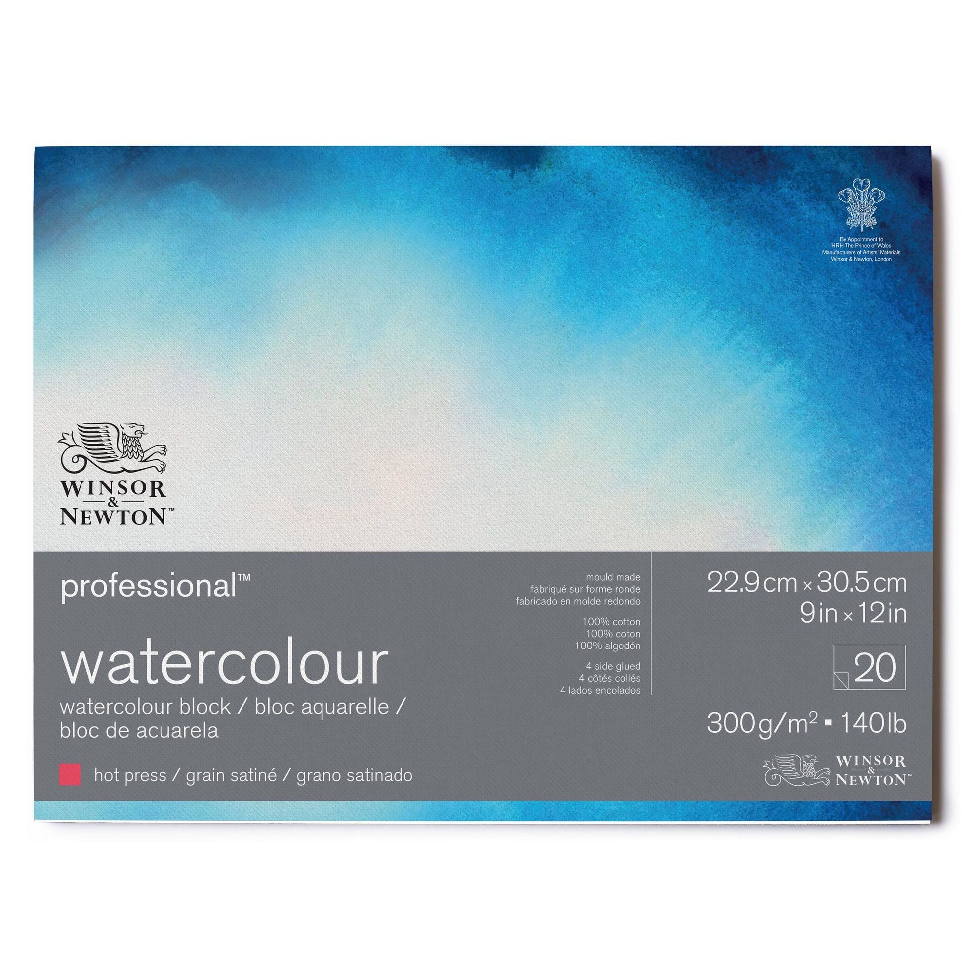 Professional Watercolour Blocks - Hot Pressed - 22.9cm x 30.5cm