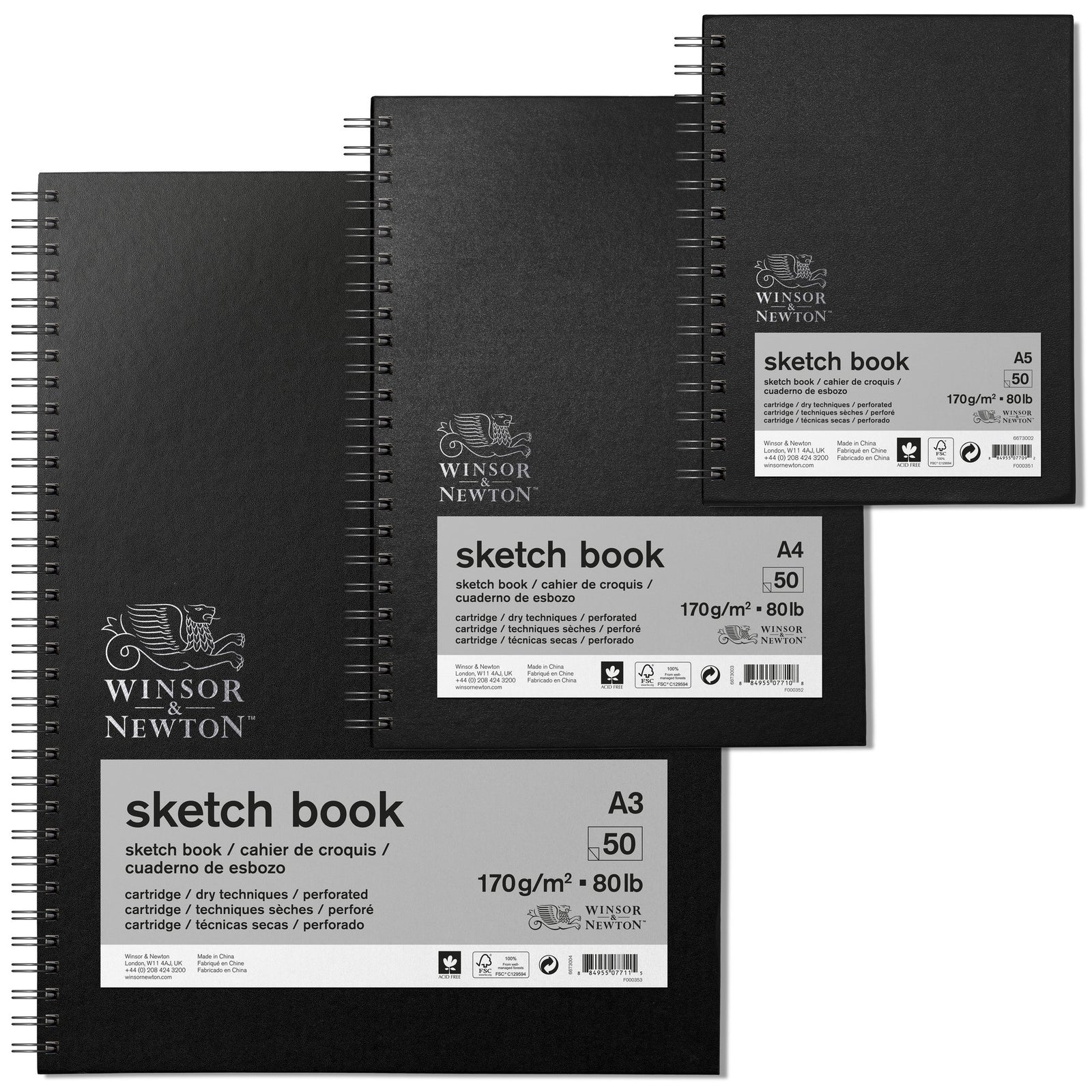 Bienfang Sketchbook 8 12 x 5 12 100 Sheets 200 Pages White