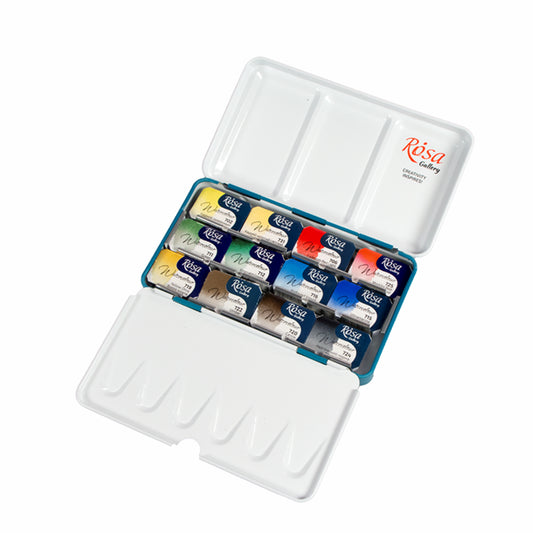 Rosa Gallery Watercolour - 12 x Whole Pan Tin Set - Classic