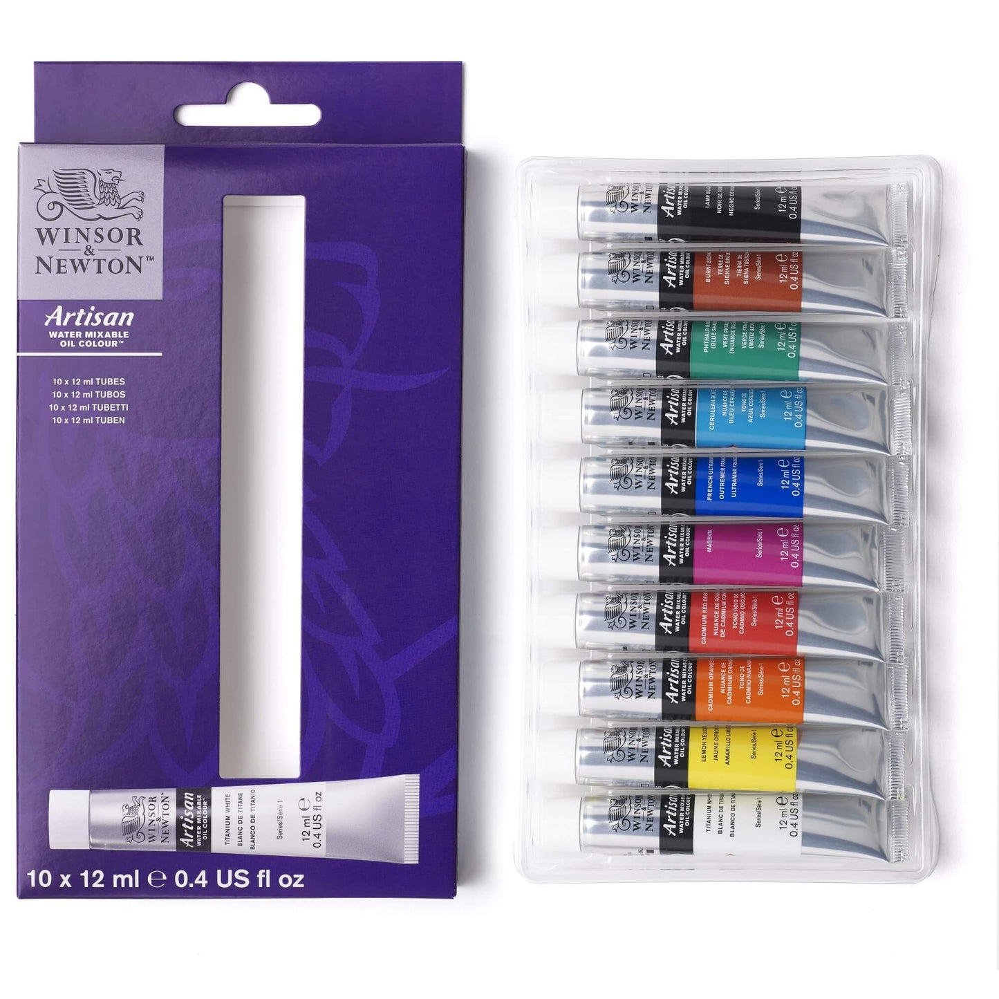 Winsor & Newton Artisan Oil Colours - Set of 10 x 12ml - Out of box