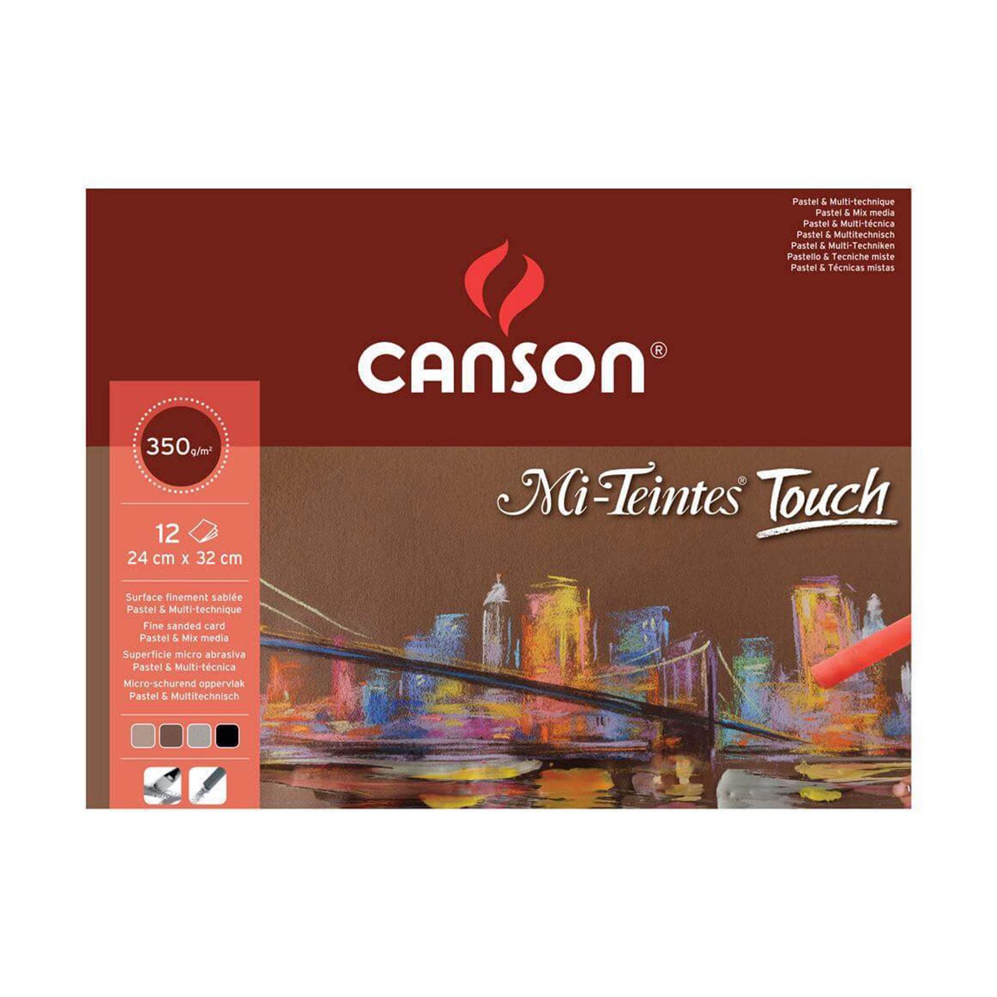 Canson Mi-Teintes Touch Pastel Pads - 350gsm 12 Sheets cover