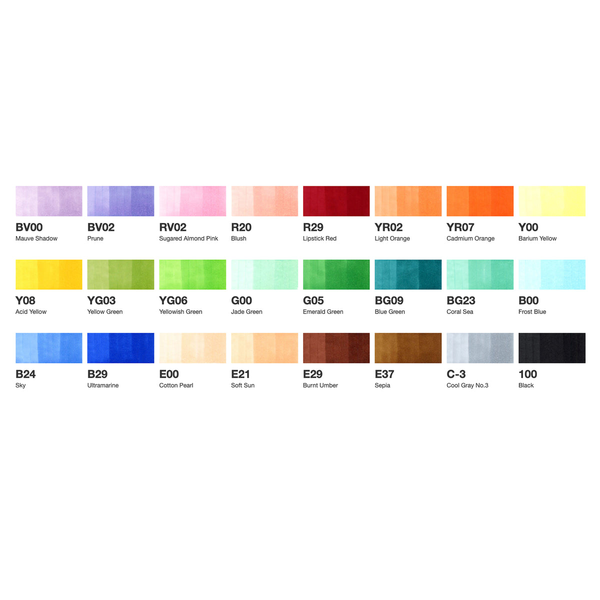 COPIC Ciao Set Of 24 Basic Colours