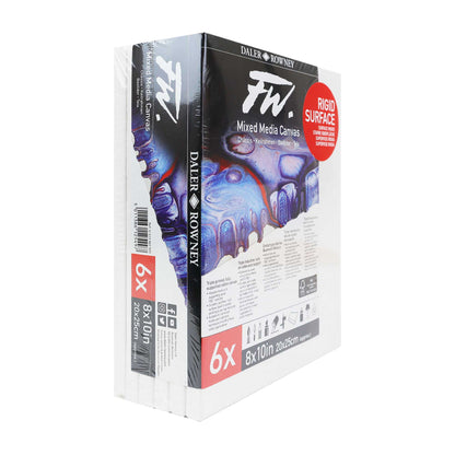 Daler-Rowney FW Mixed Media Rigid Canvas (Multi-Packs) - 8x10in