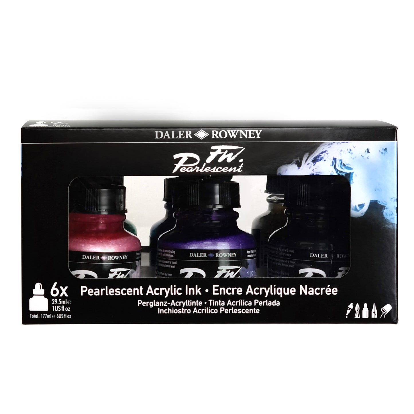 Daler-Rowney FW Pearlescent Inks Set