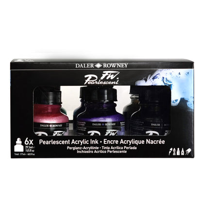 Daler-Rowney FW Pearlescent Inks Set