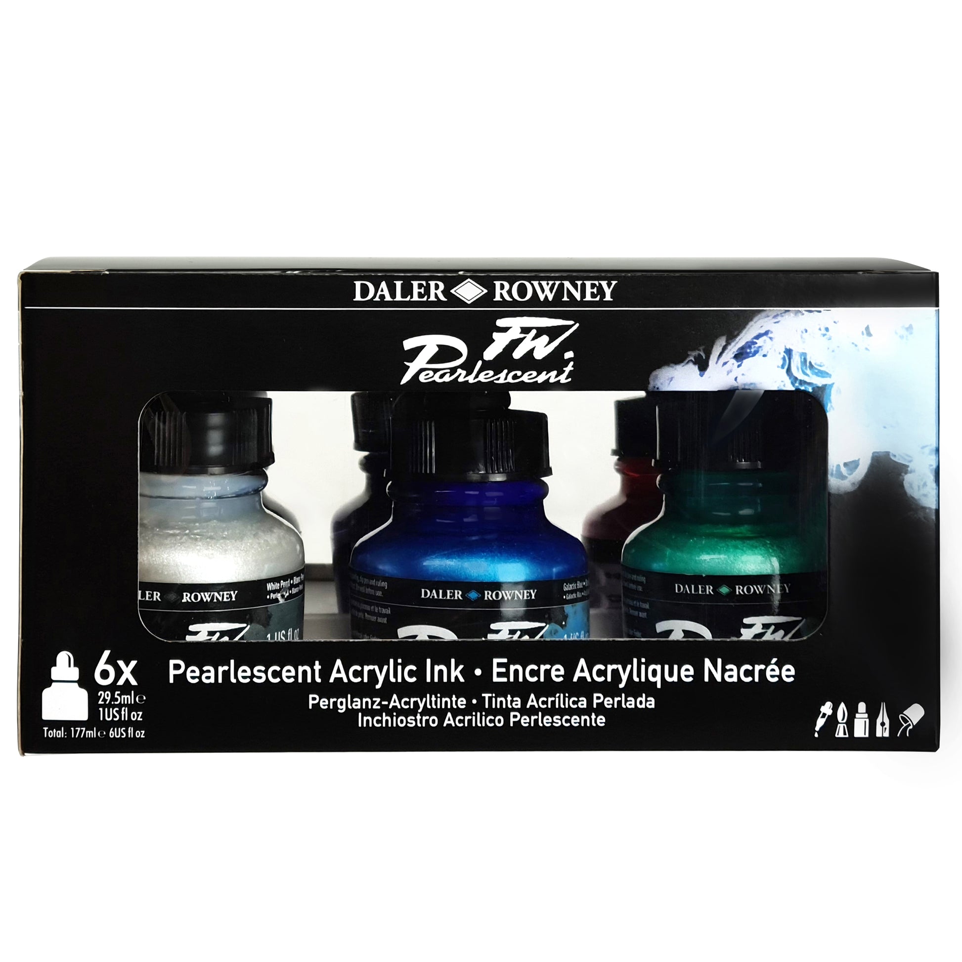 Daler-Rowney FW Pearlescent Inks Set