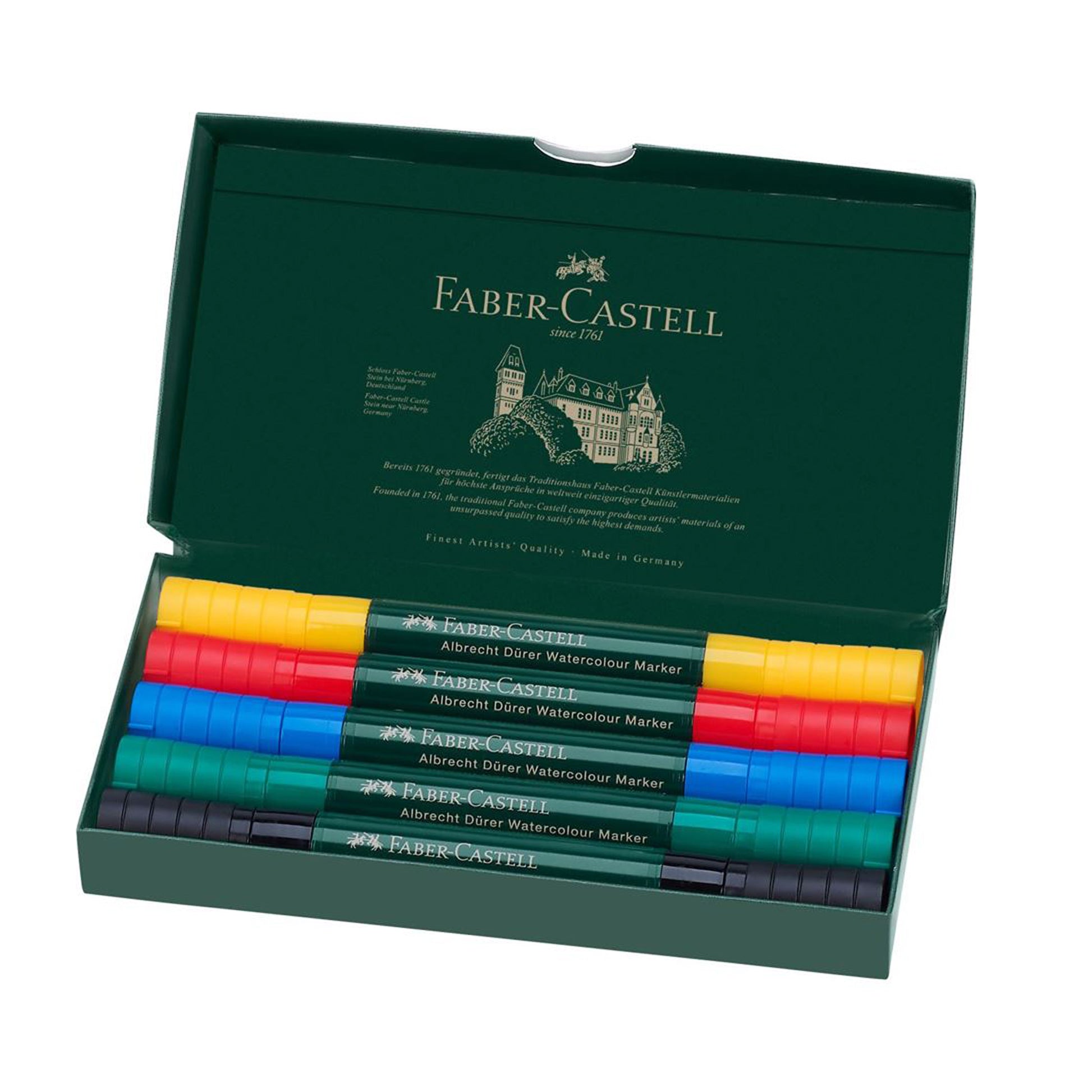 Faber-Castell Albrecht Dürer Watercolour Markers - Set of 5  - Box Open