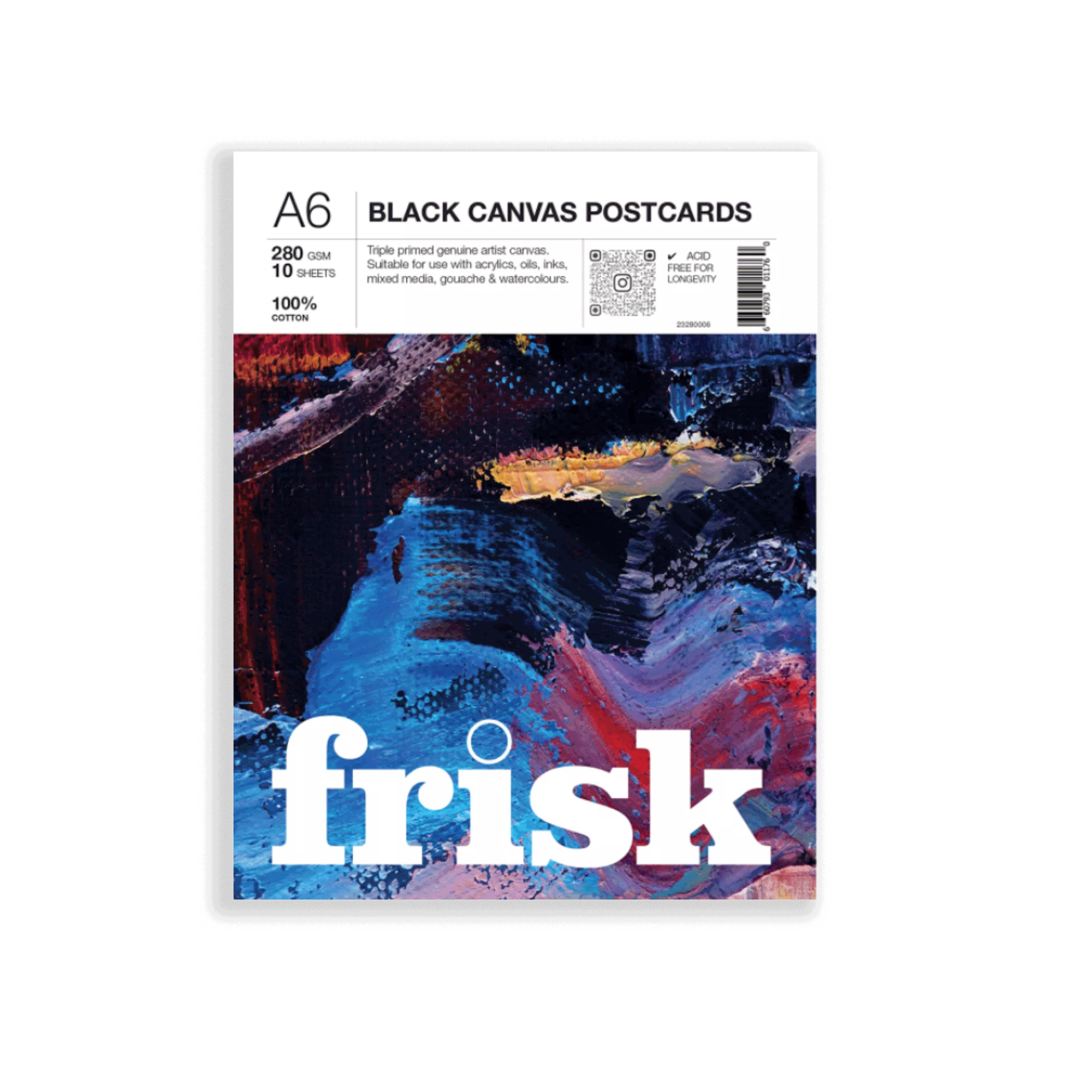 Frisk Black Canvas Pad 280gsm - A6