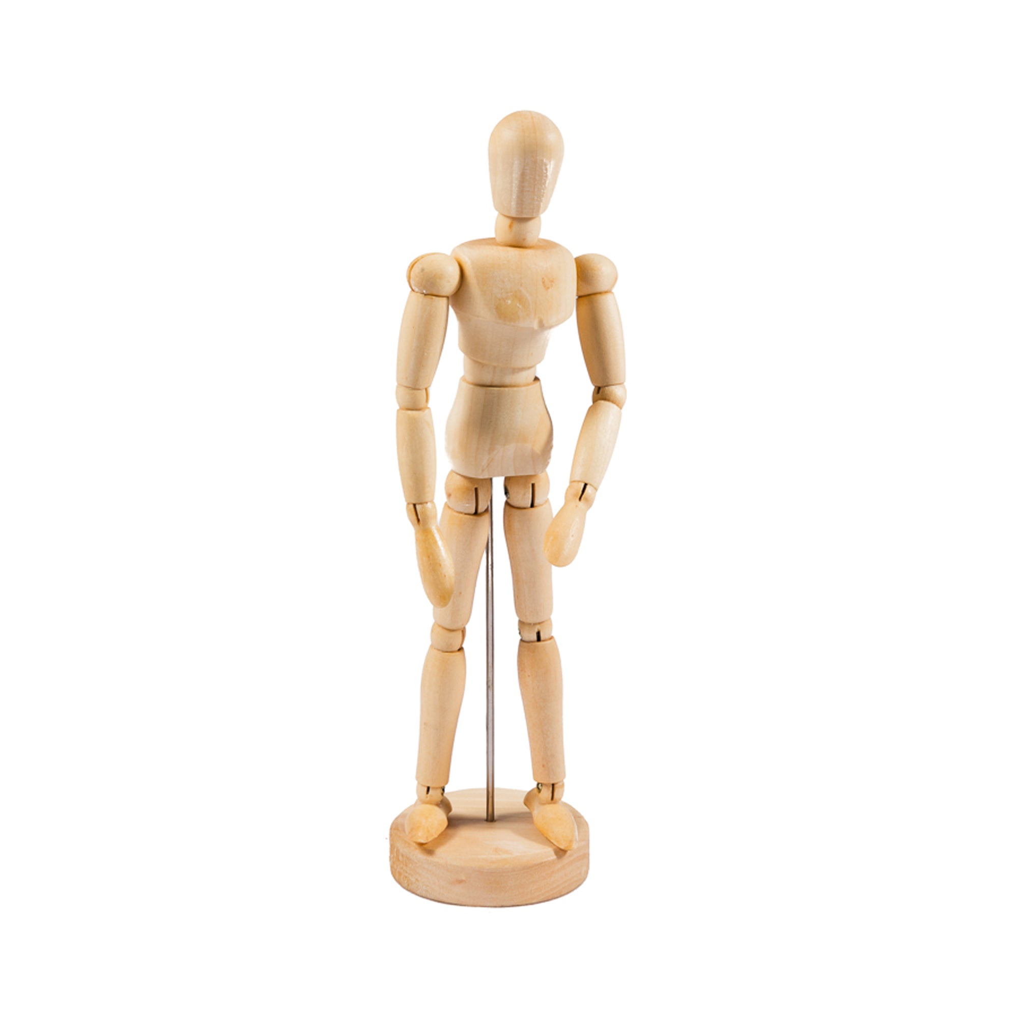 8 Inches Tall Wooden Artist Male Manikin with Stand