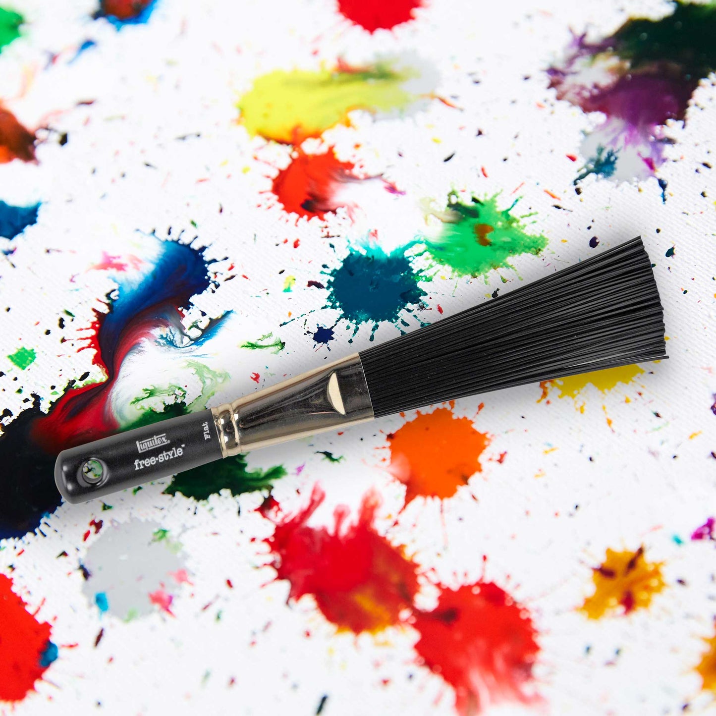 Liquitex Splatter Brushes in use