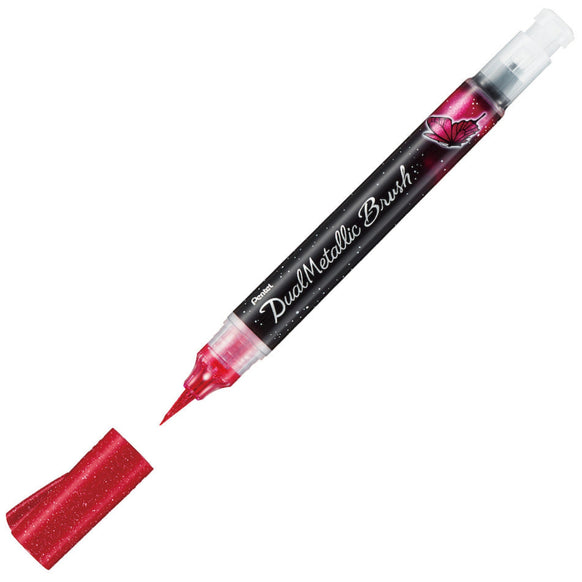 Pentel Arts Dual Metallic Brush Pens - Metallic Pink