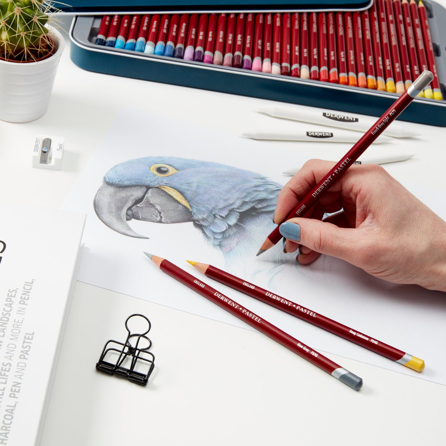 Derwent Pastel Pencil Wooden Box Set of 72 - Mood Image