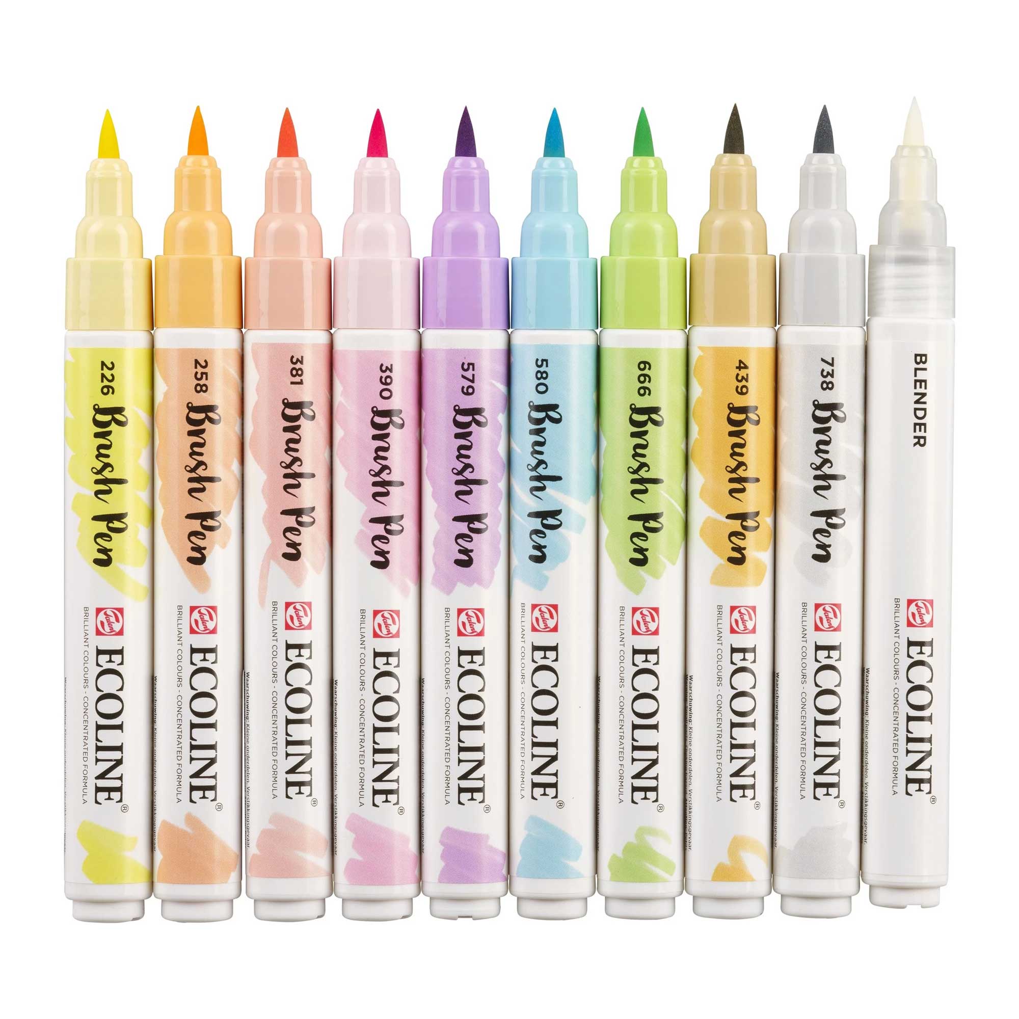 Talens Ecoline Brush Pen 10 set, Hand Lettering Colors 