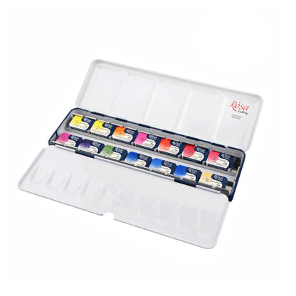 Rosa Gallery Watercolour - 14 x Whole Pan Tin Set - Botanical